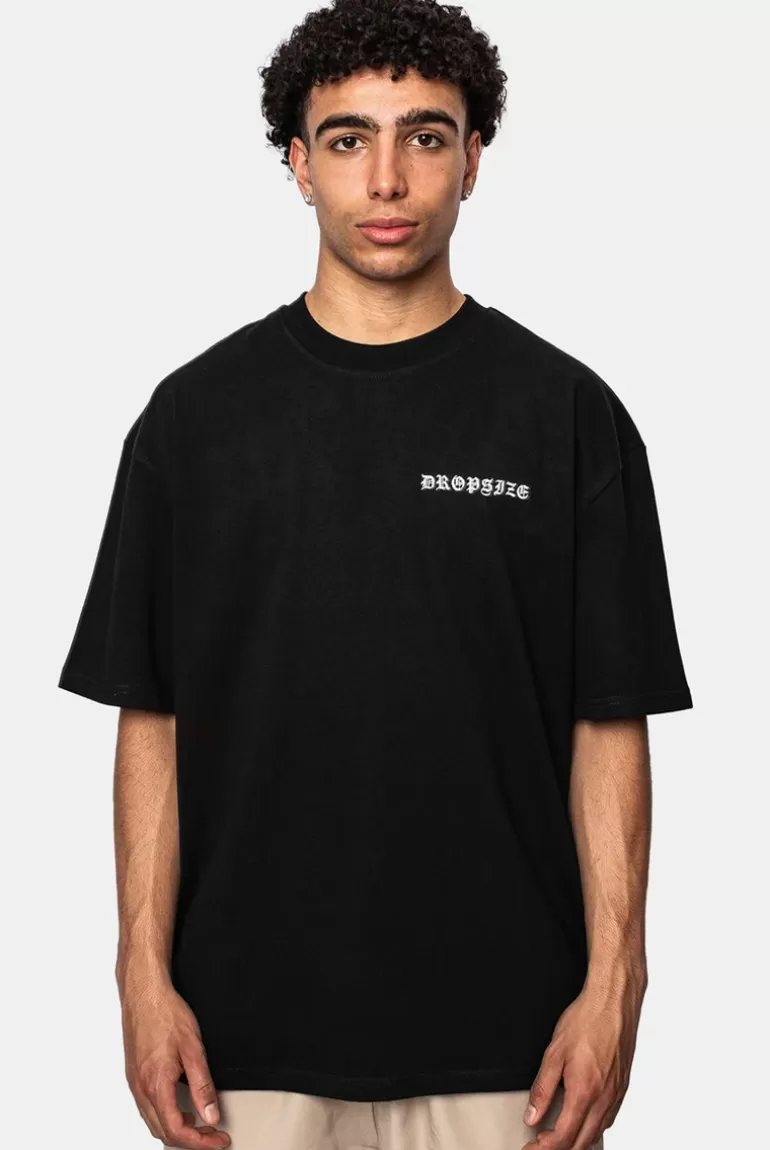 Best Dropsize Heavy Oversize Crime T-Shirt Black