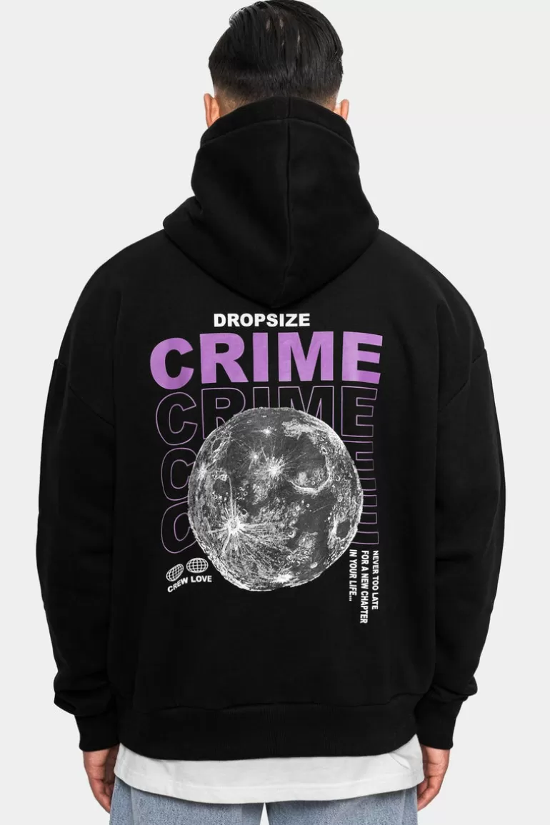 Discount Dropsize Heavy Oversize Crimemoon Hoodie Black