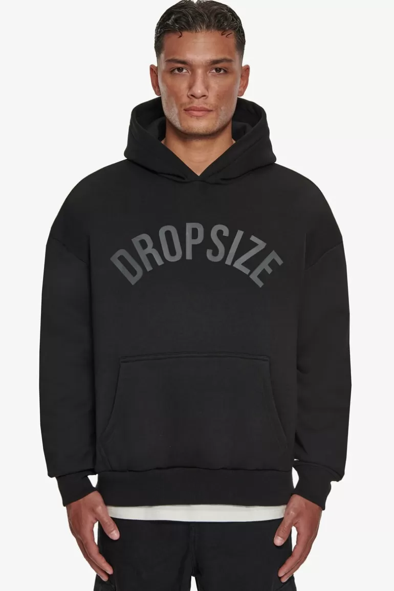 Best Dropsize Heavy Oversize Curved Hoodie Black