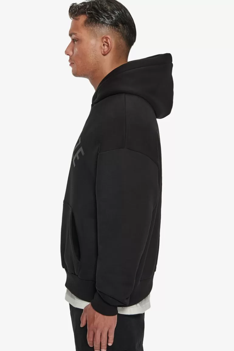 Best Dropsize Heavy Oversize Curved Hoodie Black