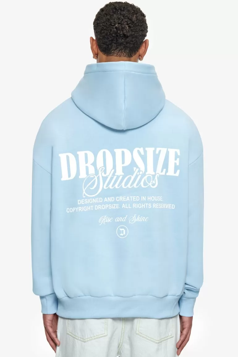 Hot Dropsize Heavy Oversize Studios Hoodie Baby Blue