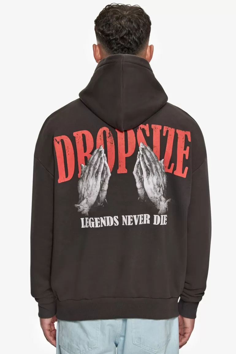 New Dropsize Heavy Oversize Durer Hoodie Washed Black