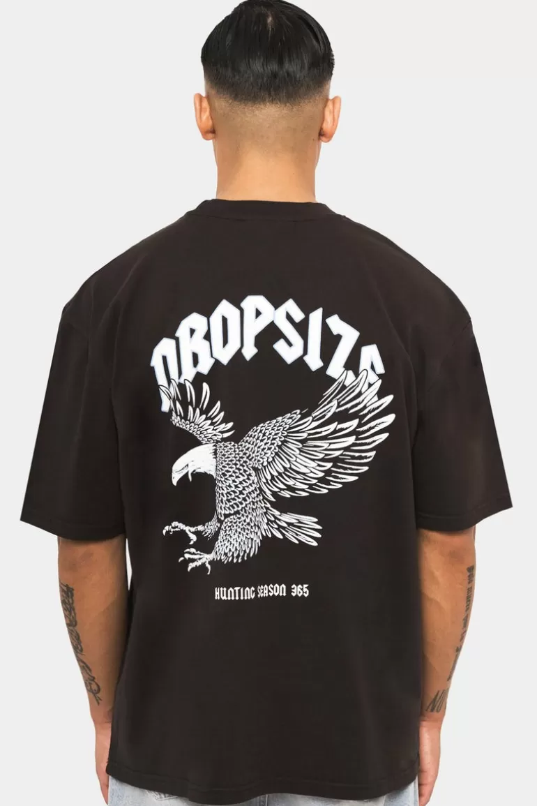 Shop Dropsize Heavy Oversize Eagle T-Shirt Washed Black