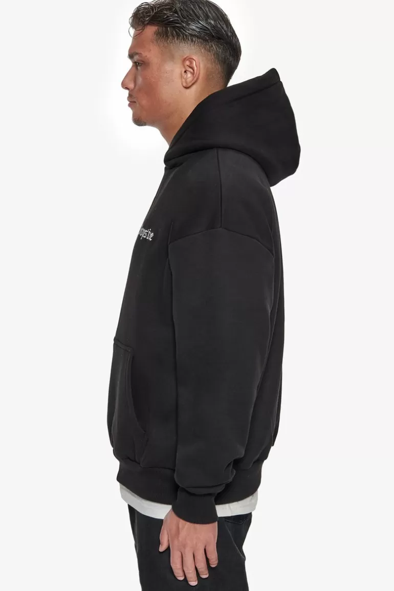 Hot Dropsize Heavy Oversize Embo Hoodie Black