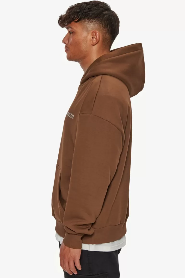 New Dropsize Heavy Oversize Embo Hoodie Brown