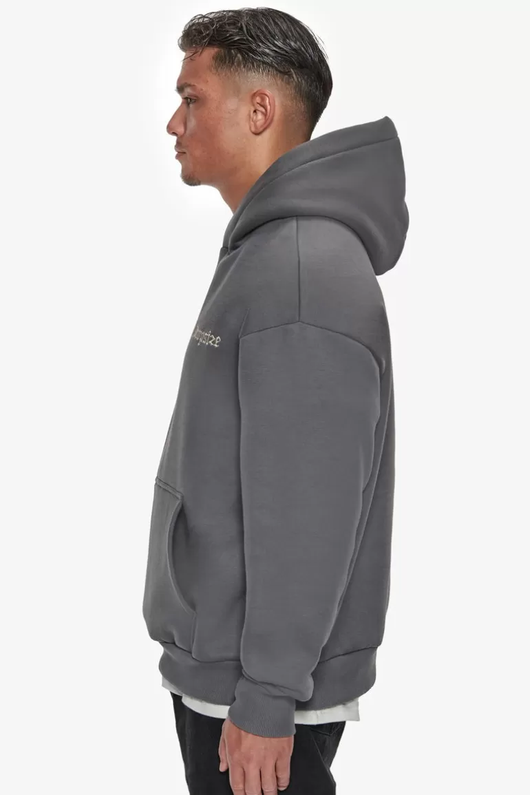 Cheap Dropsize Heavy Oversize Embo Hoodie Grey / Cream