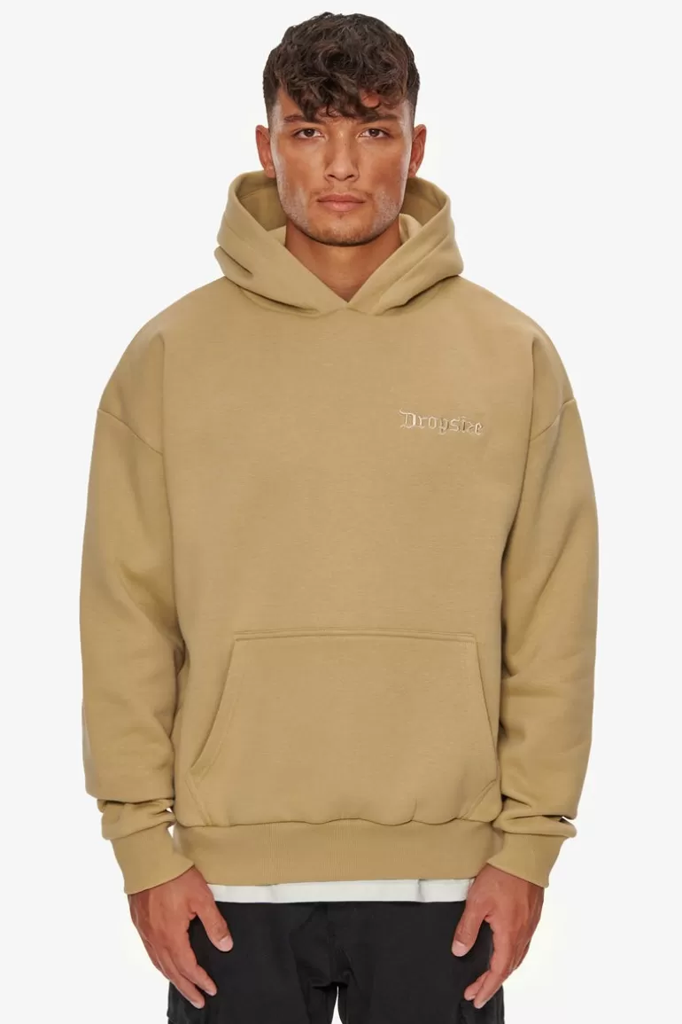 Best Sale Dropsize Heavy Oversize Embo Hoodie Light Brown