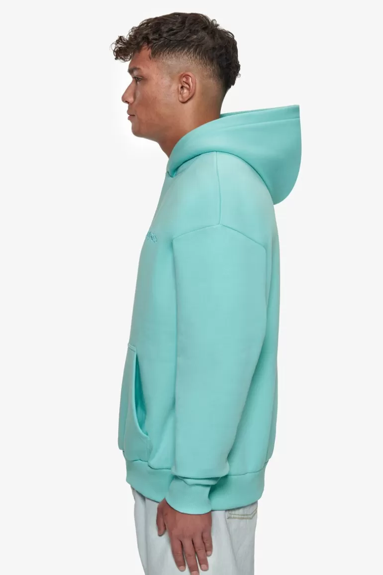 Best Dropsize Heavy Oversize Embo Hoodie Turquoise