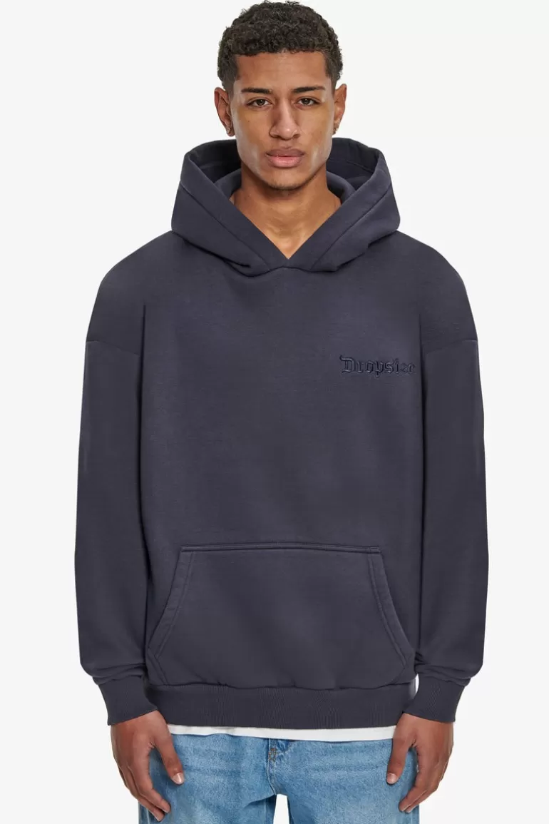 Hot Dropsize Heavy Oversize Embo Hoodie Washed Navy