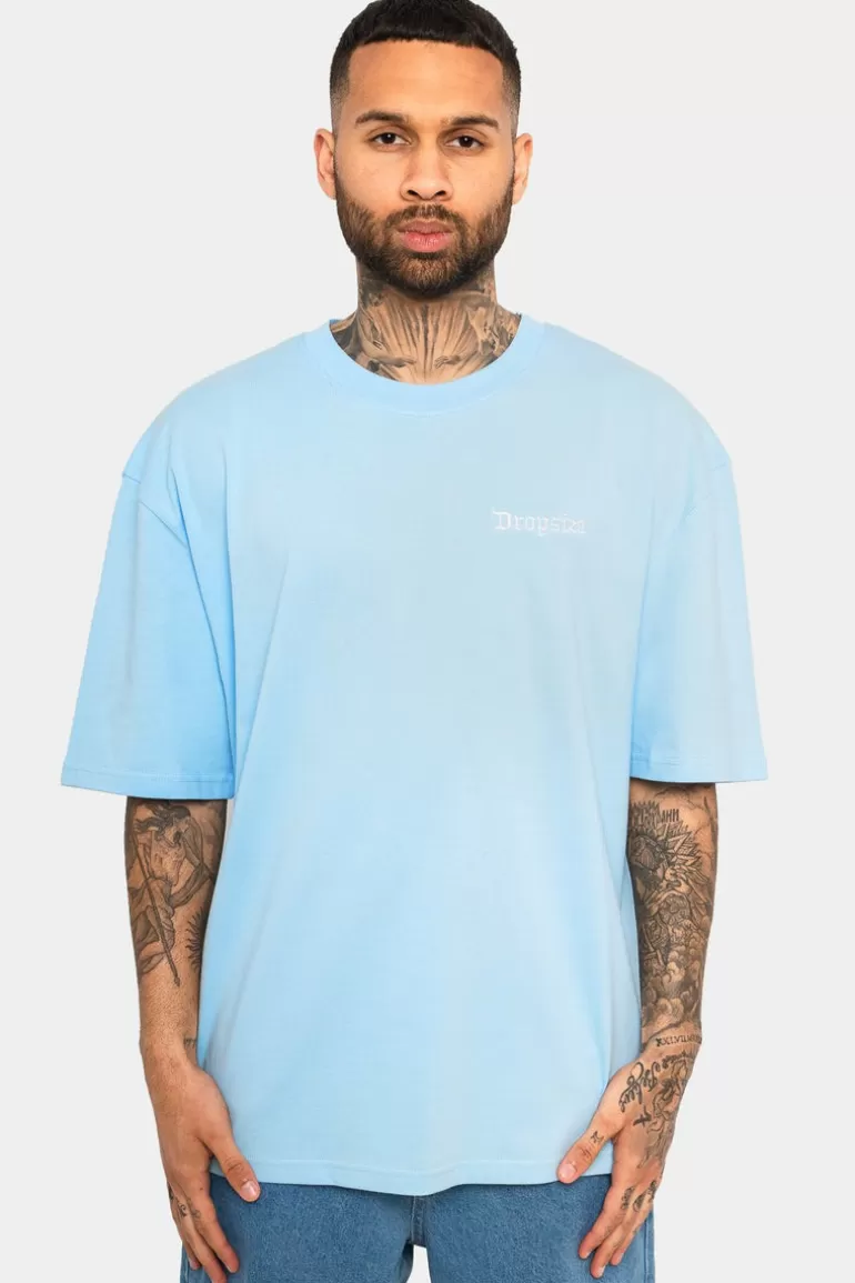 Best Sale Dropsize Heavy Oversize Embo T-Shirt Baby Blue