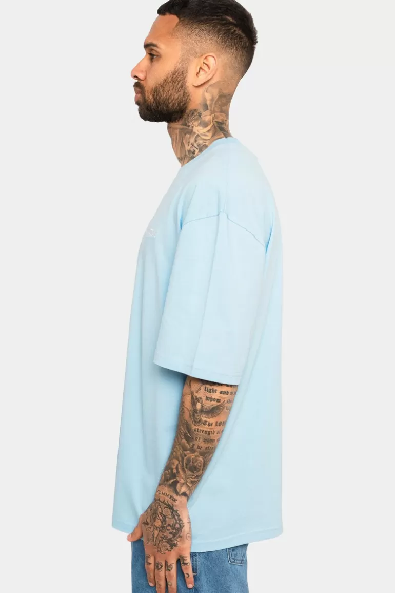 Best Sale Dropsize Heavy Oversize Embo T-Shirt Baby Blue