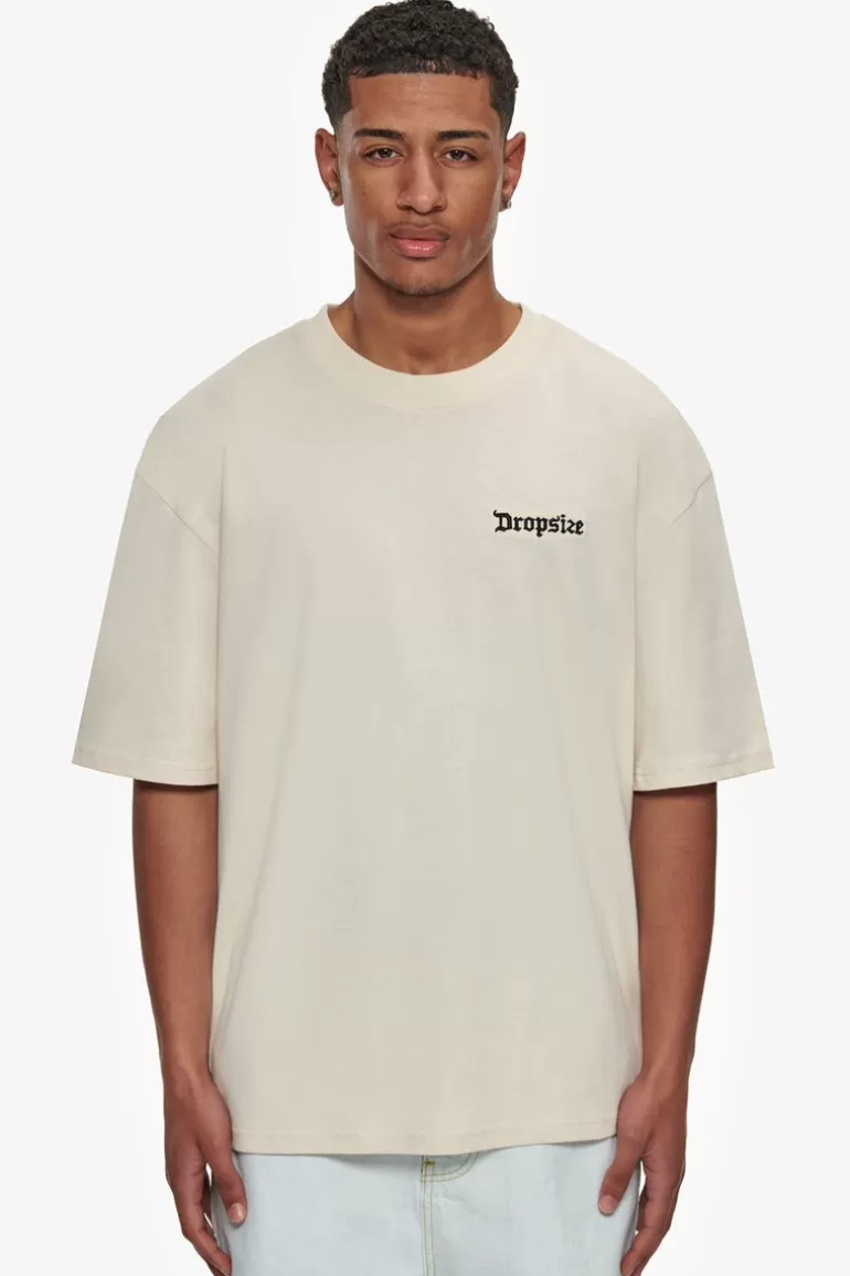 New Dropsize Heavy Oversize Embo T-Shirt Coconut Milk