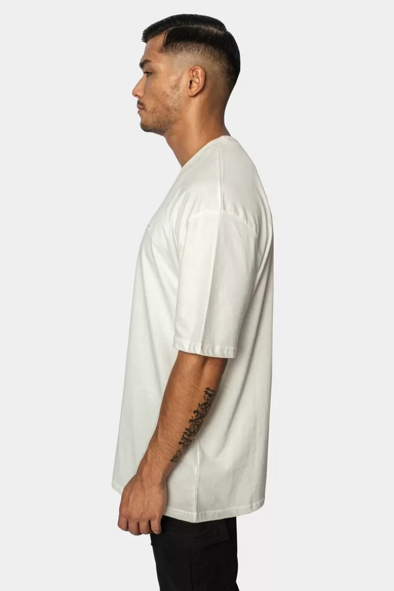 Cheap Dropsize Heavy Oversize Embo T-Shirt Cream White