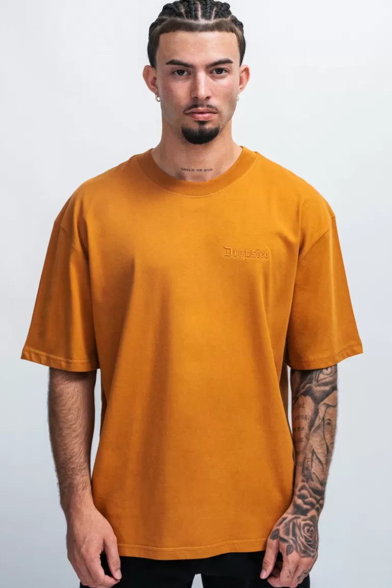 Shop Dropsize Heavy Oversize Embo T-Shirt Pumpkin Spice