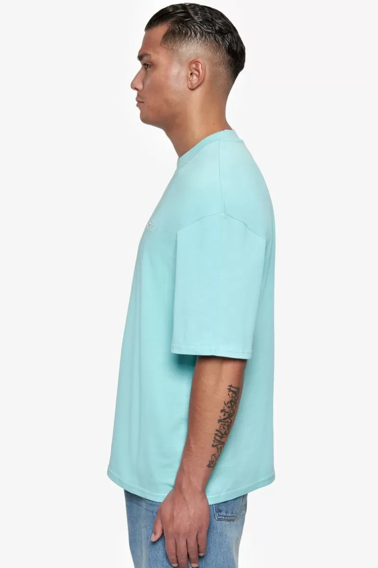 Outlet Dropsize Heavy Oversize Embo T-Shirt Turquois