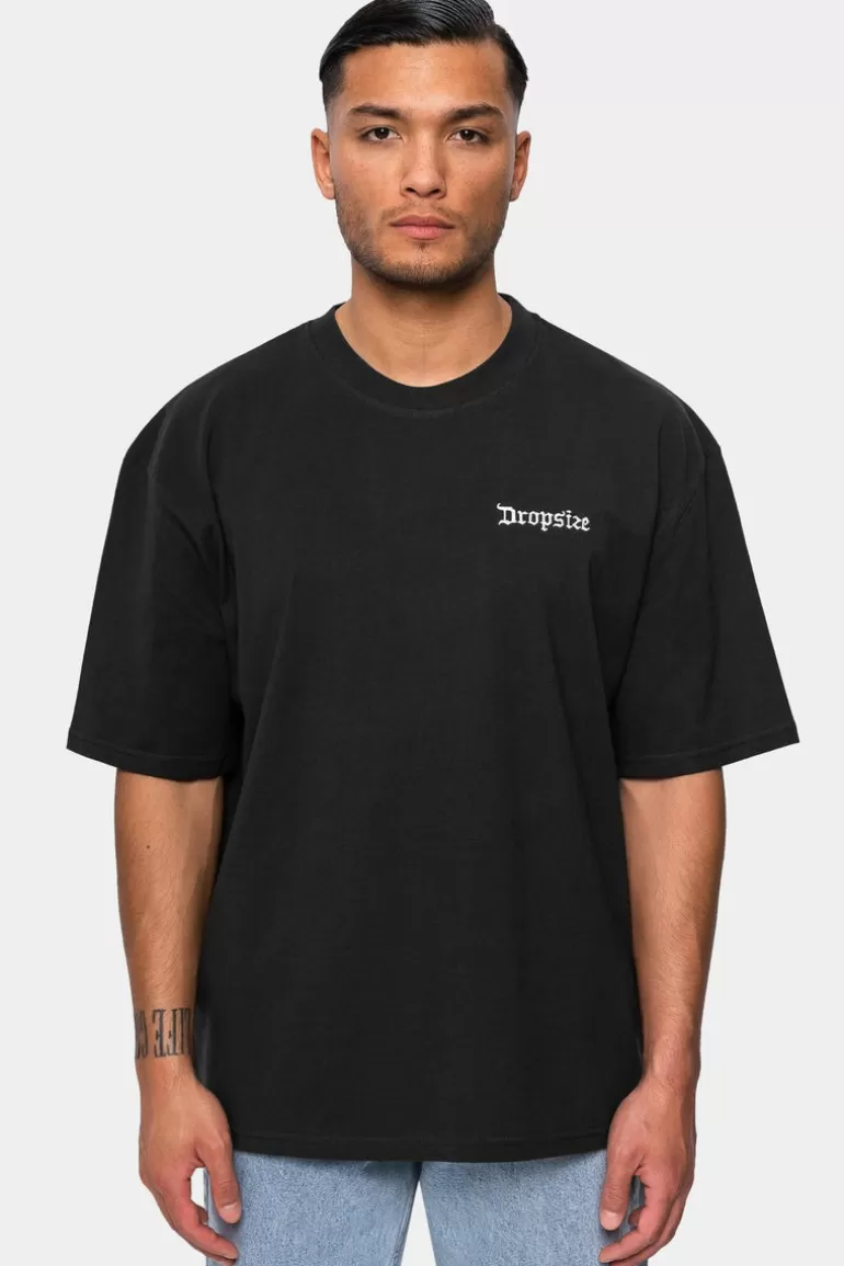 New Dropsize Heavy Oversize Embo Tshirt V2 Washed Black