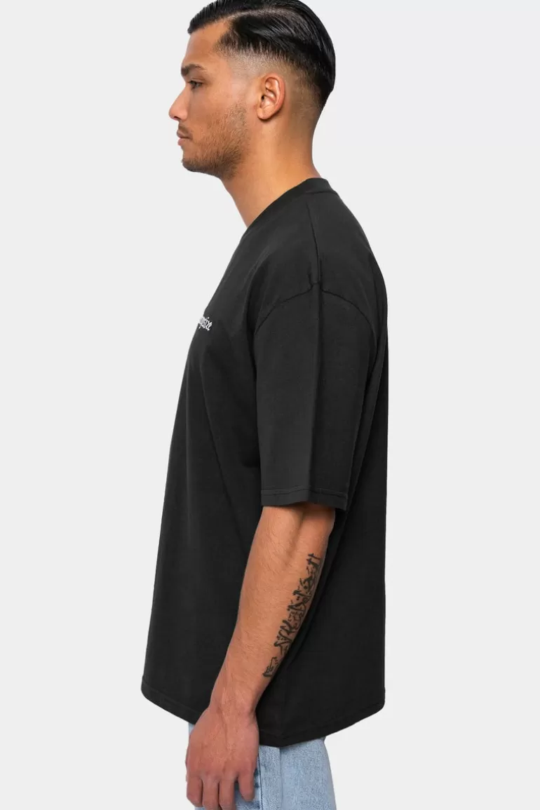 New Dropsize Heavy Oversize Embo Tshirt V2 Washed Black