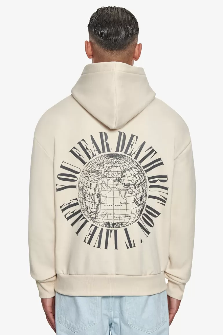 Cheap Dropsize Heavy Oversize Fear Death Hoodie Coconut Milk