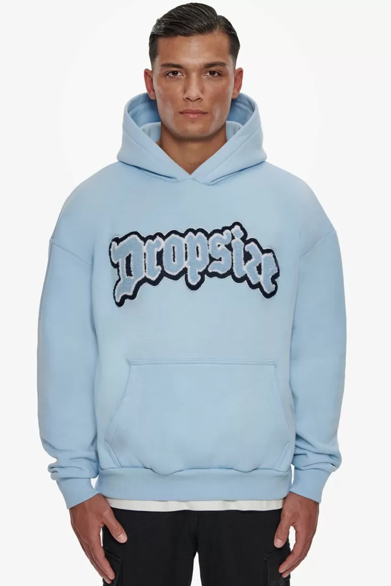 Shop Dropsize Heavy Oversize Frottee Hoodie Baby Blue