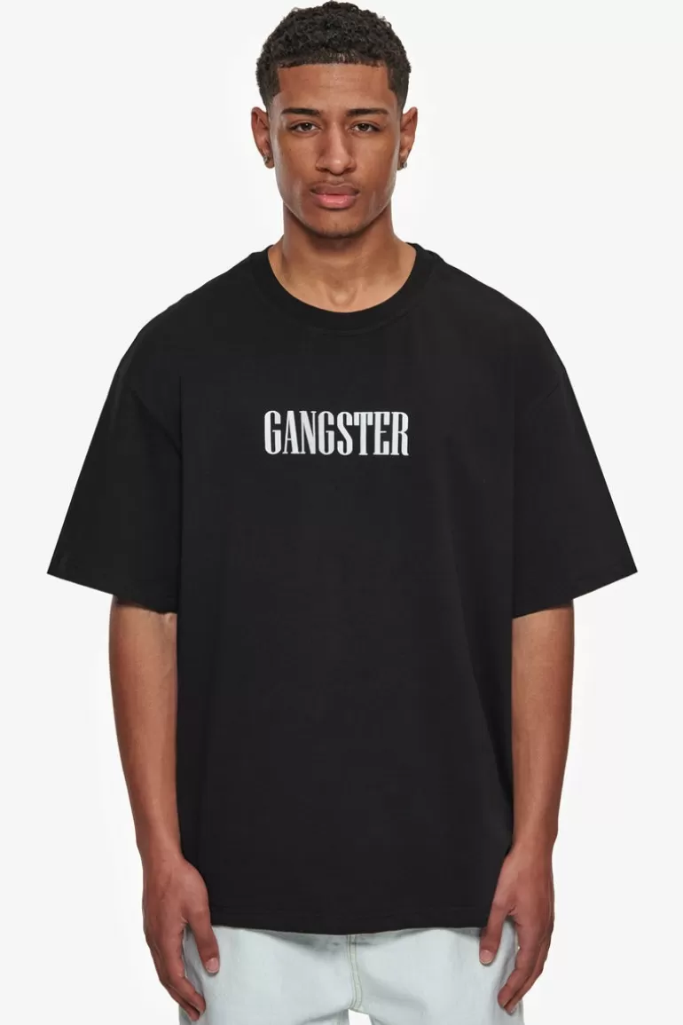 Best Sale Dropsize Heavy Oversize Gangster T-Shirt Black