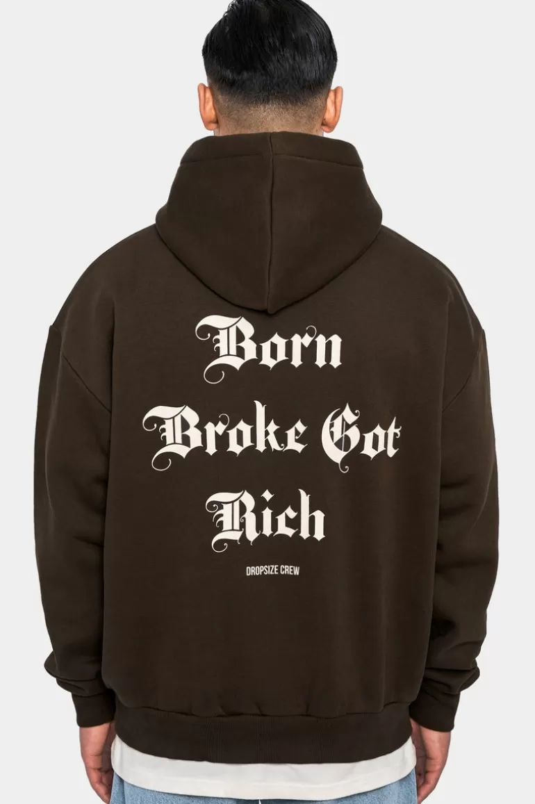 Cheap Dropsize Heavy Oversize Got Rich Hoodie Chocolate