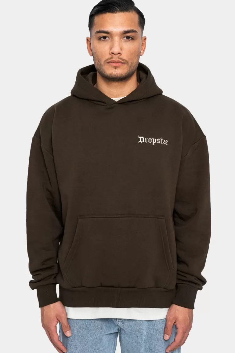 Cheap Dropsize Heavy Oversize Got Rich Hoodie Chocolate