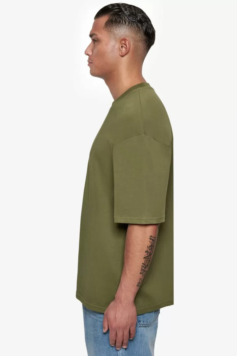 Hot Dropsize Heavy Oversize Hd Logo T-Shirt Olive