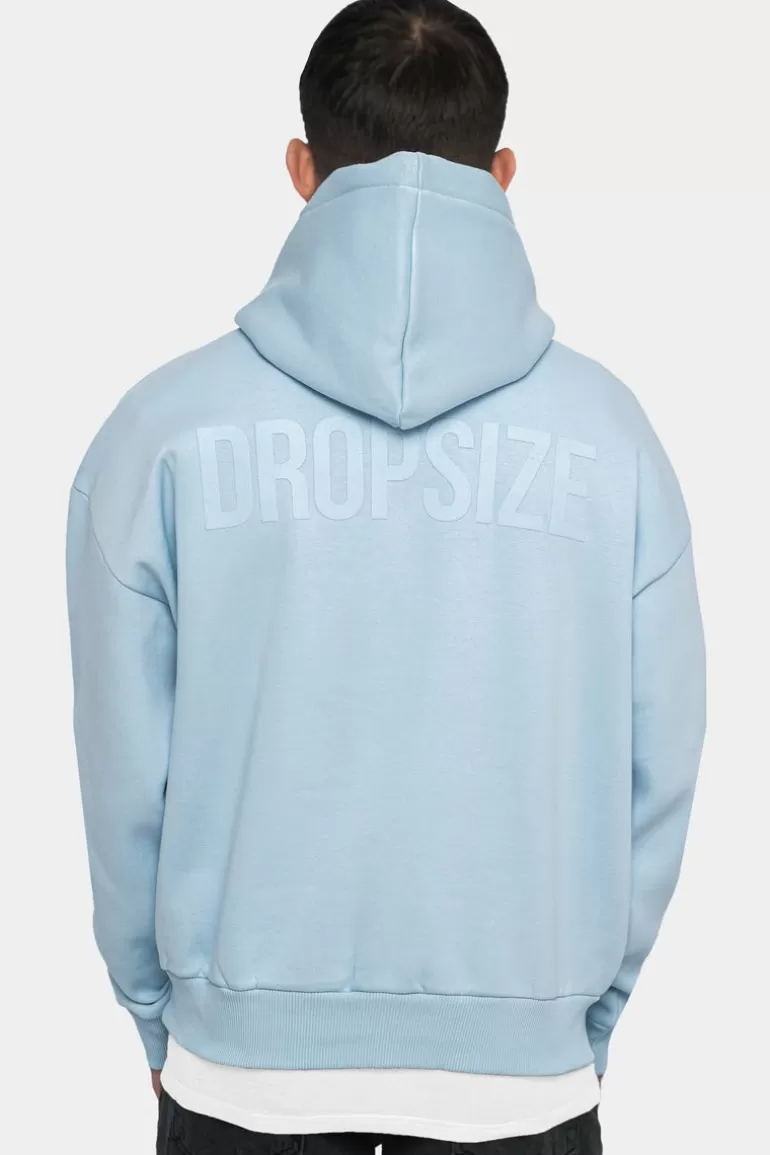 Hot Dropsize Heavy Oversize Hd Print Hoodie Baby Blue