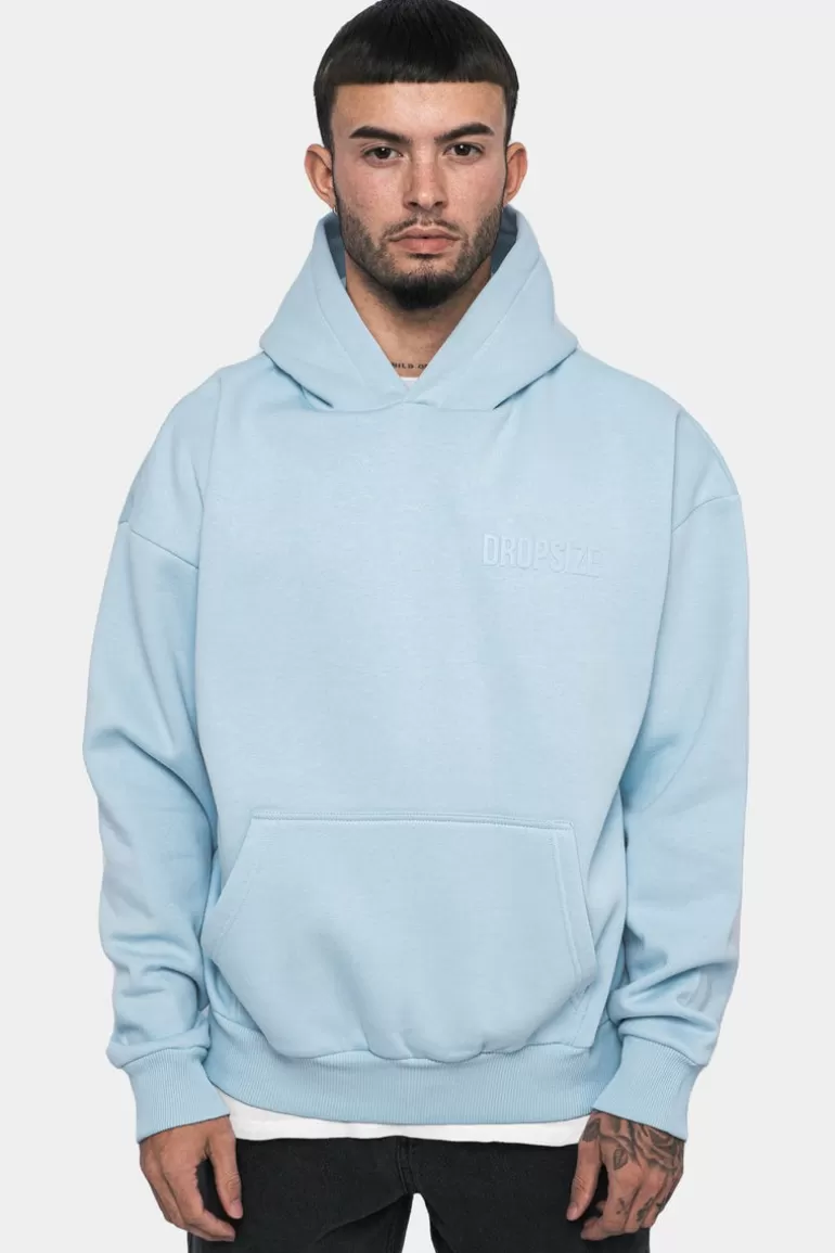 Hot Dropsize Heavy Oversize Hd Print Hoodie Baby Blue