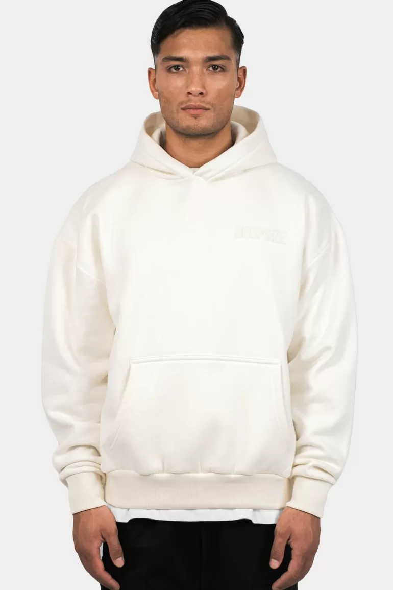 Store Dropsize Heavy Oversize Hd Print Hoodie Cream White