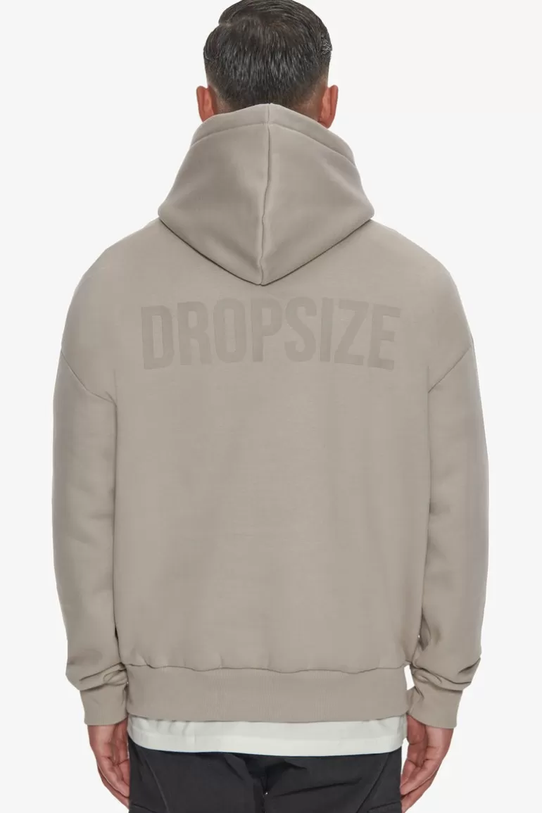 Hot Dropsize Heavy Oversize Hd Print Hoodie Silver Grey