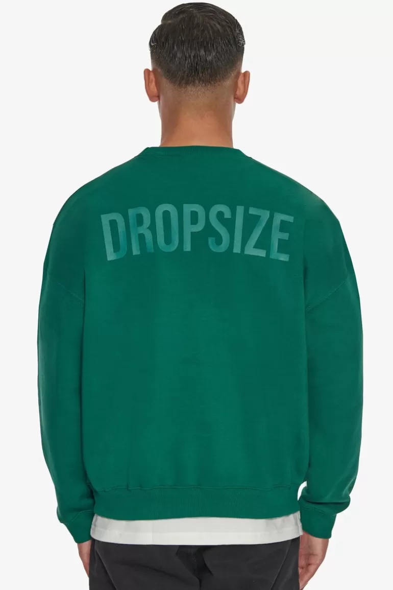 Shop Dropsize Heavy Oversize Hd Print Sweater Green