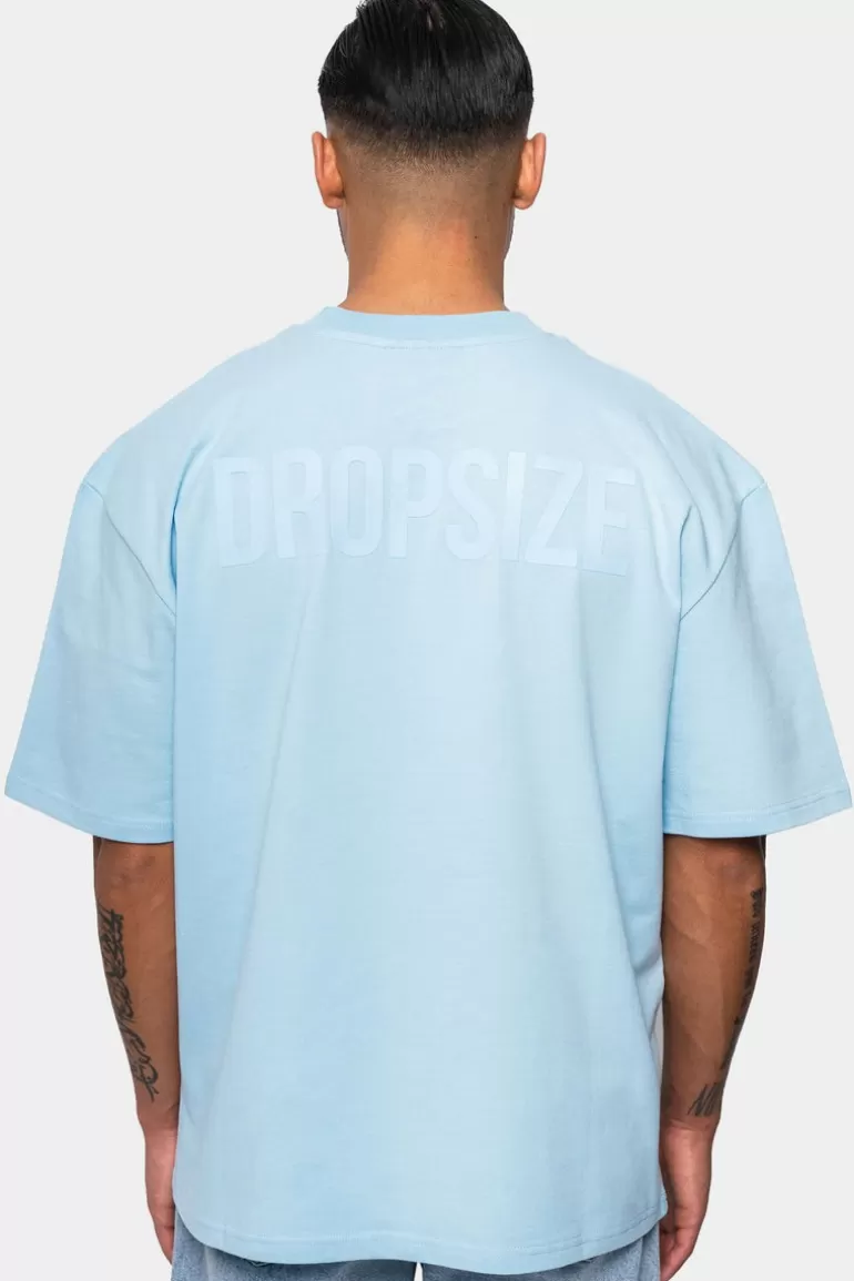 Flash Sale Dropsize Heavy Oversize Hd Print T-Shirt Baby Blue