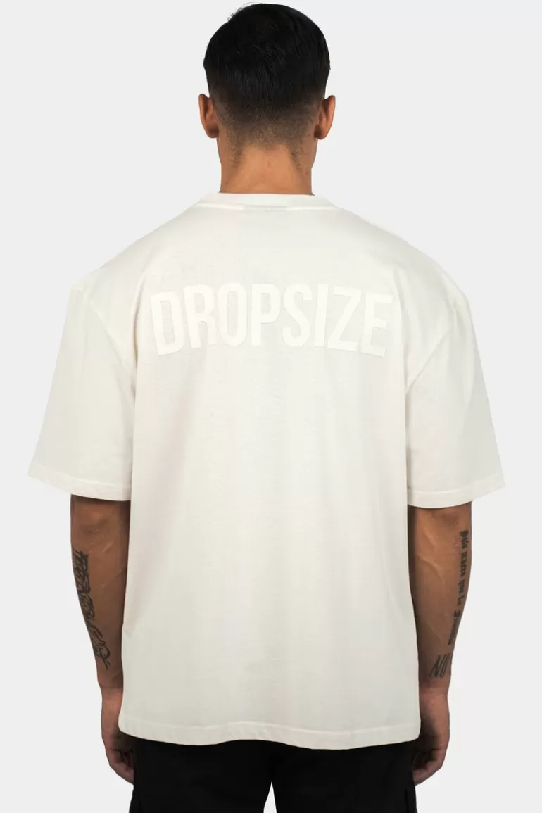 Flash Sale Dropsize Heavy Oversize Hd Print T-Shirt Cream White