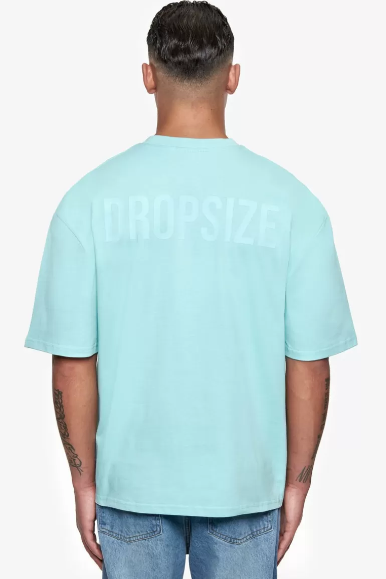 Sale Dropsize Heavy Oversize Hd Print T-Shirt Turquoise