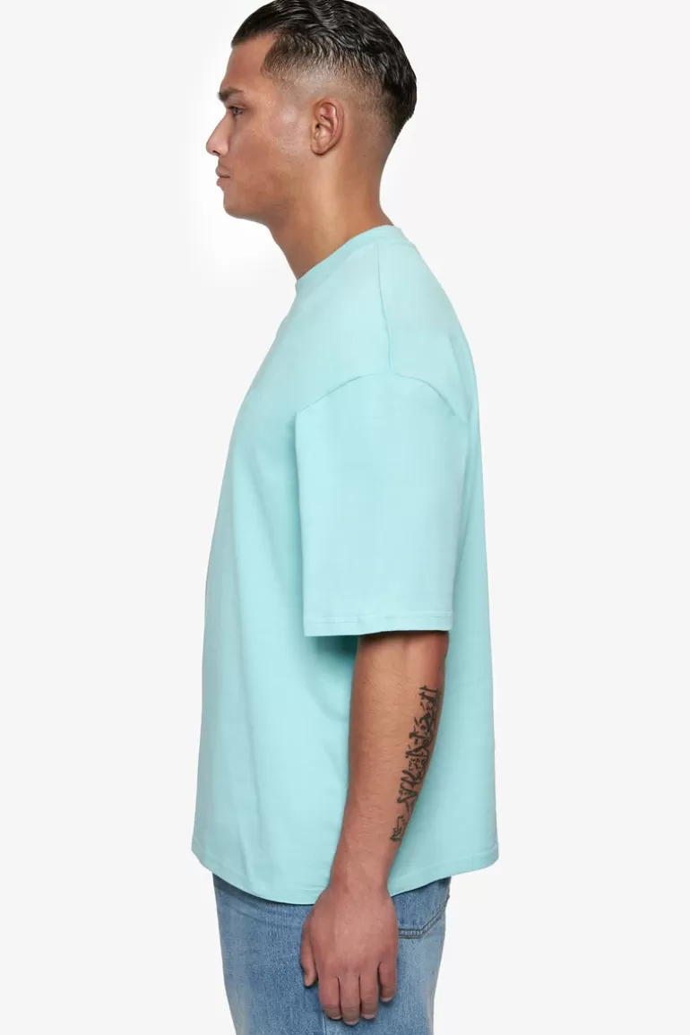 Sale Dropsize Heavy Oversize Hd Print T-Shirt Turquoise