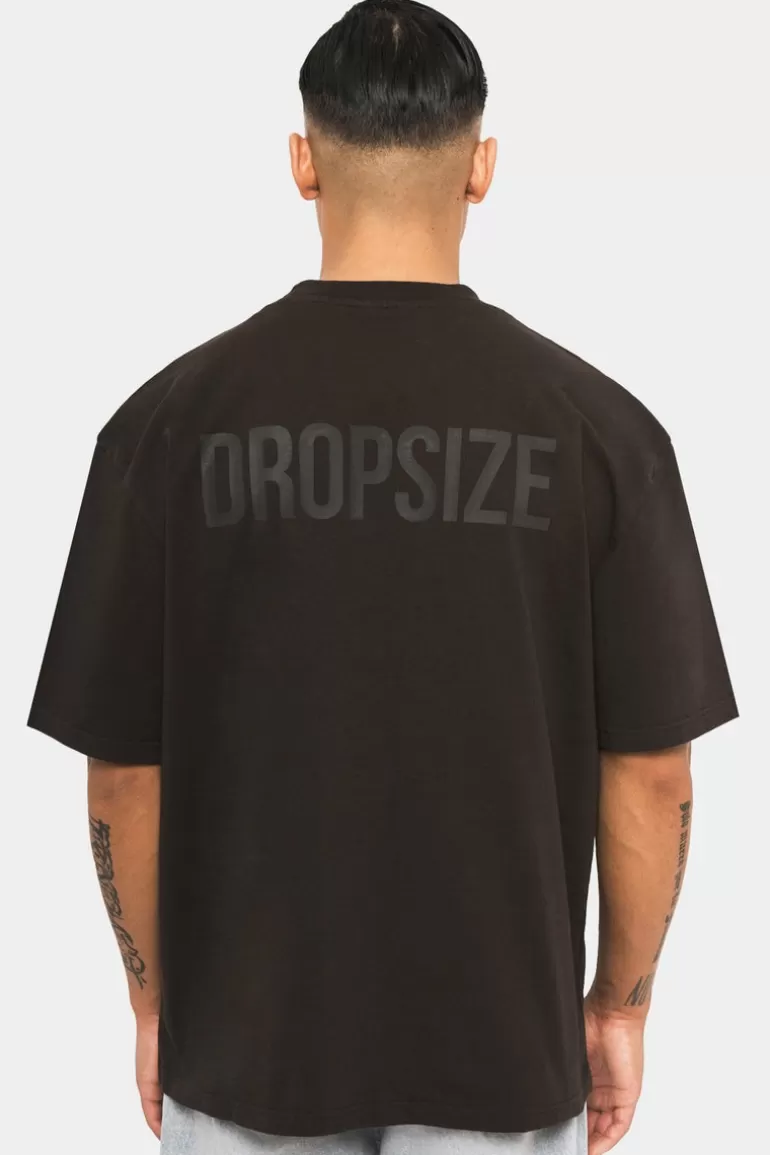 Hot Dropsize Heavy Oversize Hd Print T-Shirt Washed Black