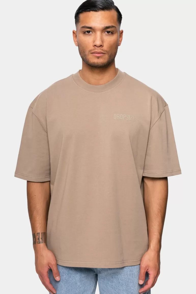 Flash Sale Dropsize Heavy Oversize Hd Print T-Shirt Weathered Teak