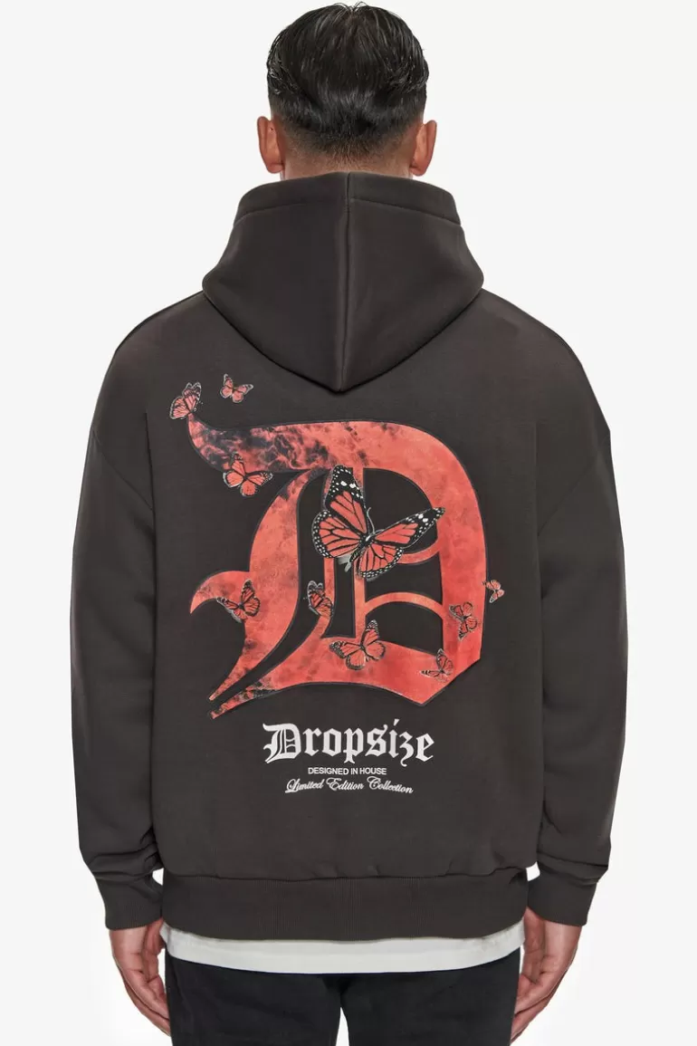 Discount Dropsize Heavy Oversize In House Hoodie Washed Black