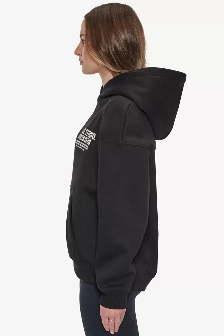 Sale Dropsize Heavy Oversize Ladies Sportsclub Hoodie Black