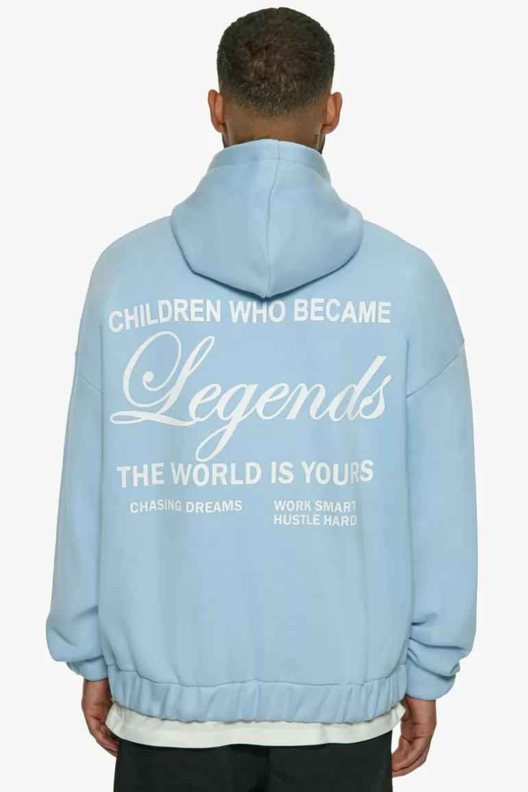 Best Dropsize Heavy Oversize Legends Zip Hoodie Baby Blue