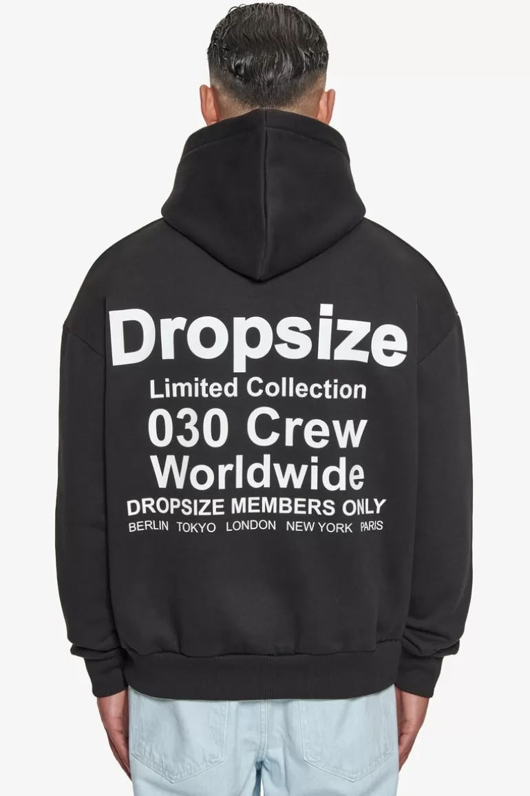 Store Dropsize Heavy Oversize Members Only Hoodie Black