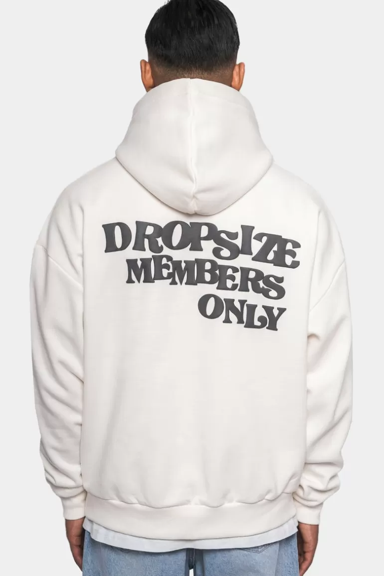 Flash Sale Dropsize Heavy Oversize ''Members Only'' Hoodie Cream White