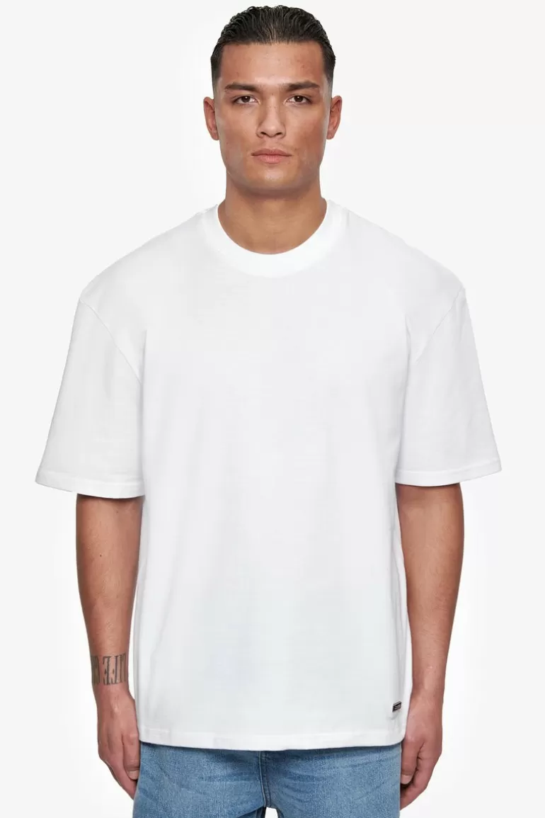 Cheap Dropsize Heavy Oversize Metal Patch T-Shirt White