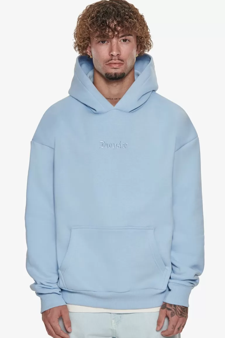 Outlet Dropsize Heavy Oversize Middle Embo Hoodie Baby Blue