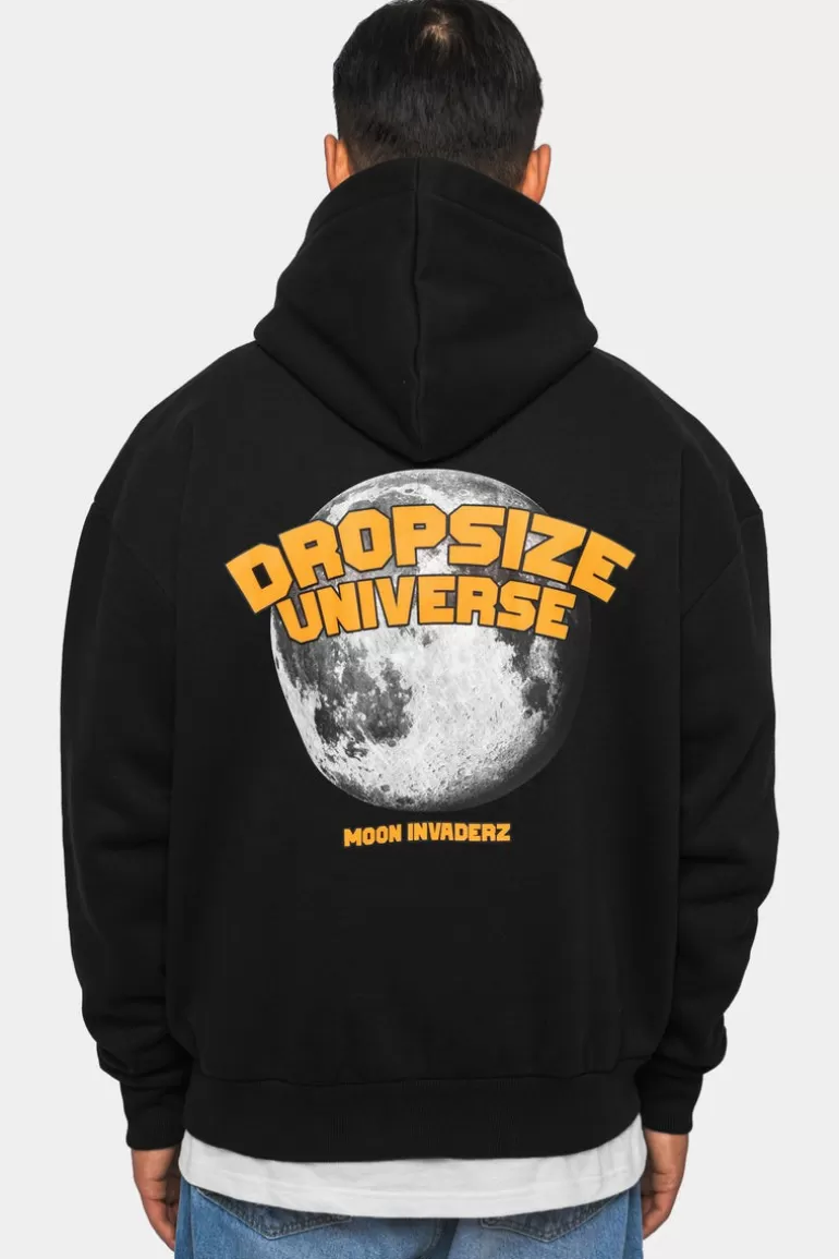 New Dropsize Heavy Oversize ''Moon Invaderz'' Hoodie Black