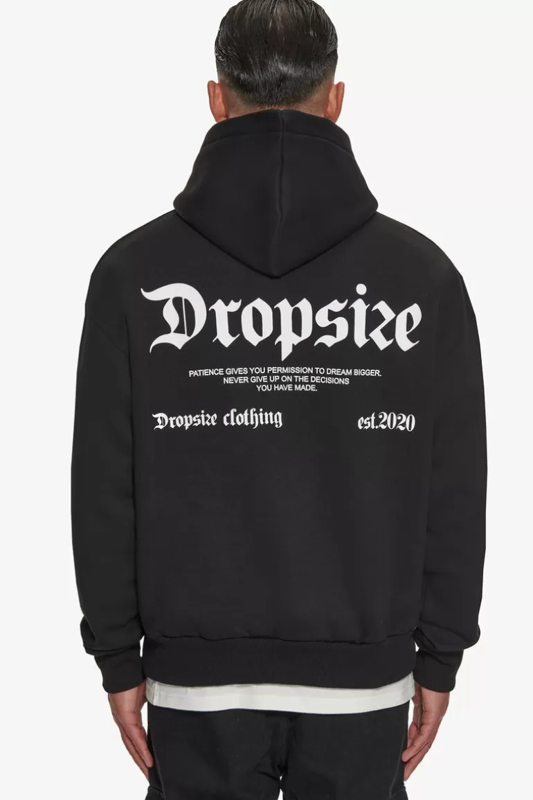 Discount Dropsize Heavy Oversize Patience Hoodie Black