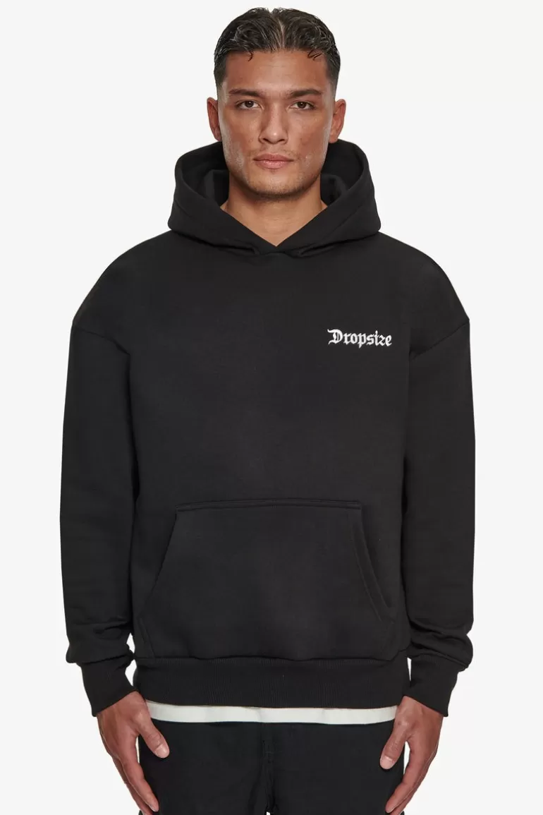 Discount Dropsize Heavy Oversize Patience Hoodie Black