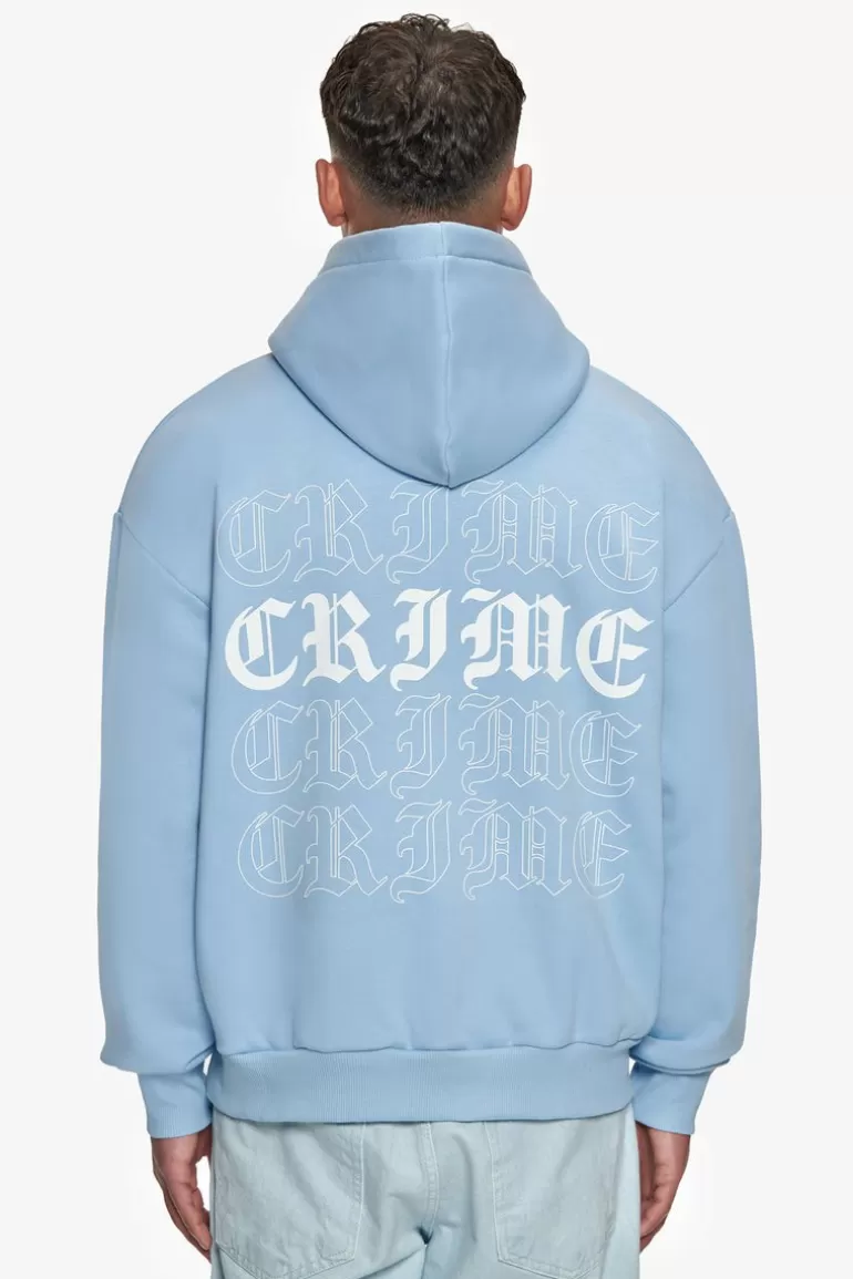 Sale Dropsize Heavy Oversize Quadcrime Hoodie Baby Blue