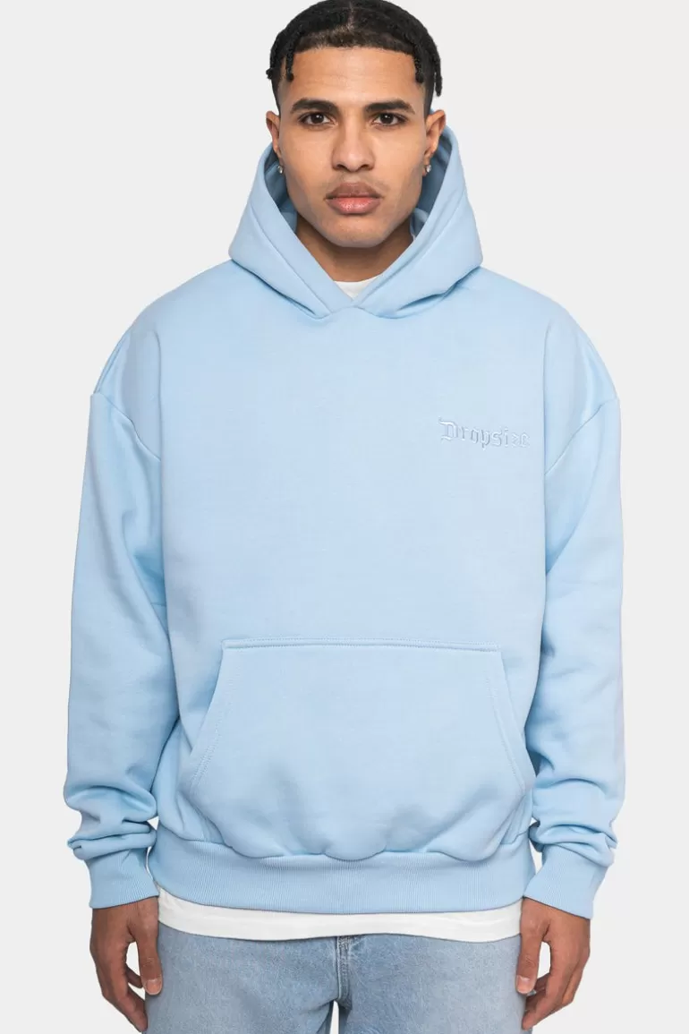 Discount Dropsize Heavy Oversize Quatro Hoodie Baby Blue